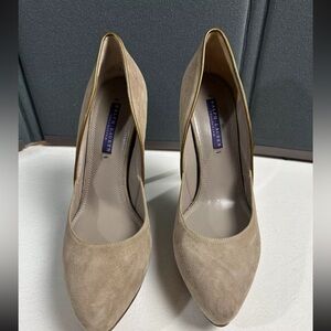 Ralph Lauren Purple Label Beige Suede Heels